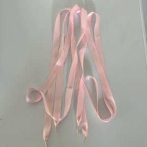 Pink ribbon shoe strings